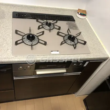 東京都台東区 交換後のビルトインガスコンロ リンナイ RHS31W32L24RSTW