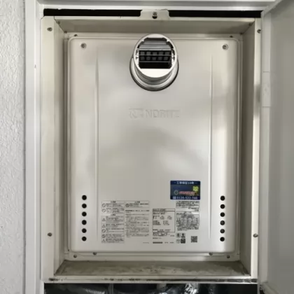 大阪府池田市 交換後の給湯器 ノーリツ GT-1670SAW-T BL