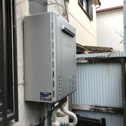 大阪府四條畷市 交換後の給湯器 ノーリツ GT-C2472SAW BL