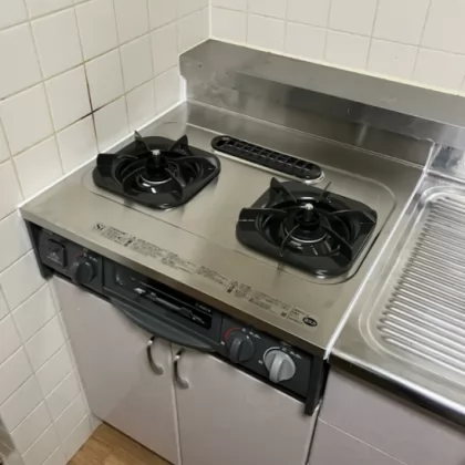 神奈川県厚木市 交換後のビルトインガスコンロ リンナイ URG-655TS2A-R