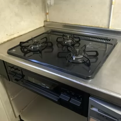 三重県四日市市 交換後のビルトインガスコンロ パロマ PD-N36