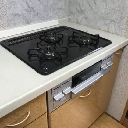大阪府四條畷市 交換後のビルトインガスコンロ パロマ PD-N36AS