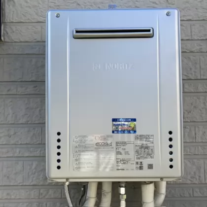 群馬県邑楽郡明和町 交換後の給湯器 ノーリツ GT-C2472SAW BL