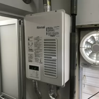 三重県津市 交換後の給湯器 リンナイ RUX-V1615SWFA(B)-E