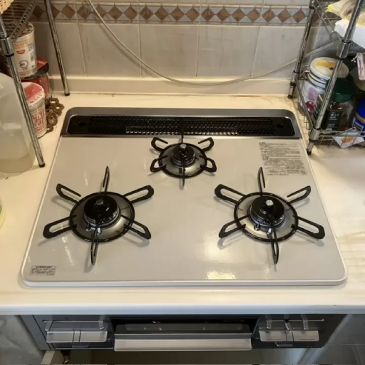 交換後のビルトインガスコンロ（パロマ PD-509WS-60CV）