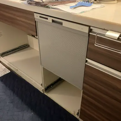 大阪府大阪市天王寺区 交換後のビルトイン食洗機 リンナイ RSW-C402CA-SV
