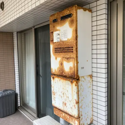 神奈川県横須賀市 交換前の給湯器 ノーリツ 品番不明