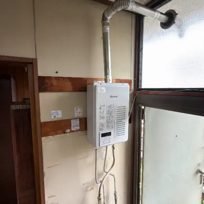 千葉県船橋市 交換後の給湯器 リンナイ RUX-V1015SWFA(B)
