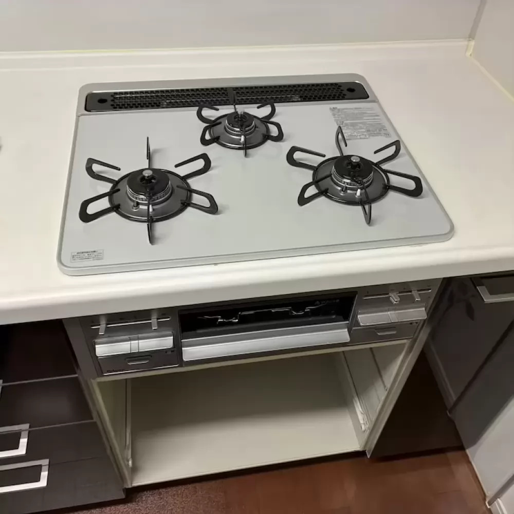 PD-509WS-60CVのビルトインガスコンロ交換工事