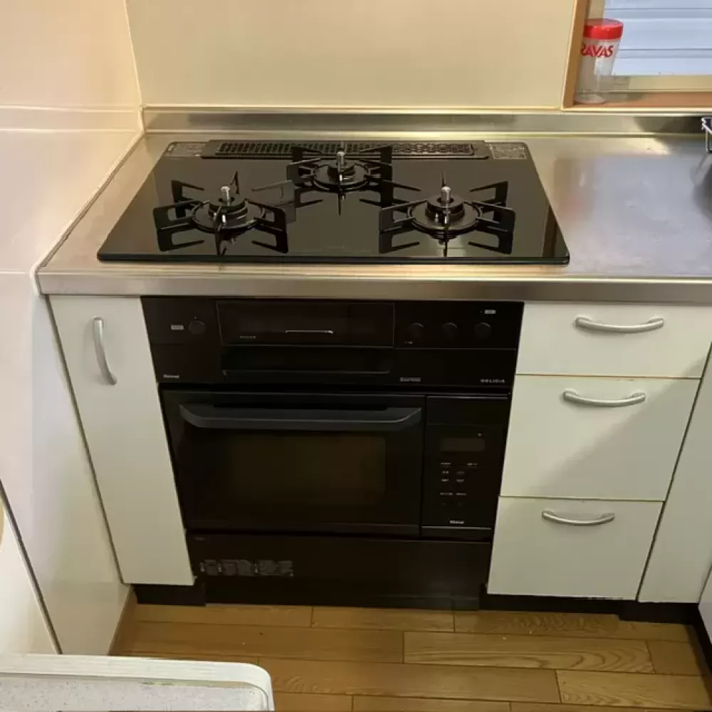 RHS71W38M11RCBWのビルトインガスコンロ交換工事