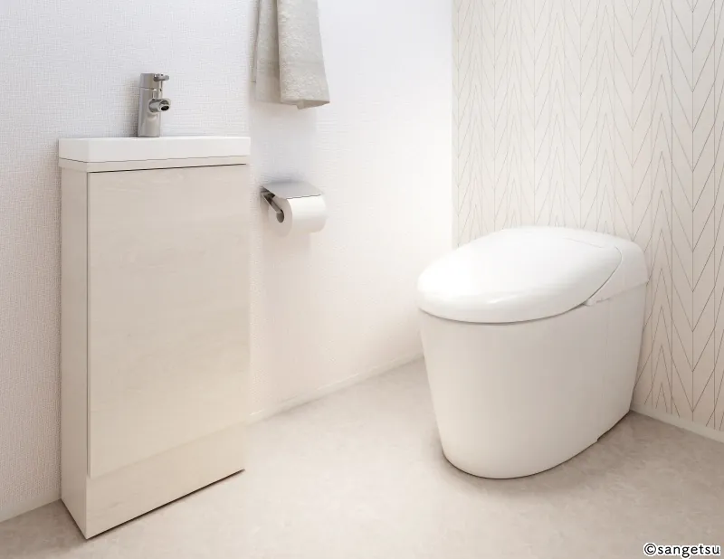 サンゲツ エンペラドール（目地なし）（HM-12027）を張ったトイレのイメージ